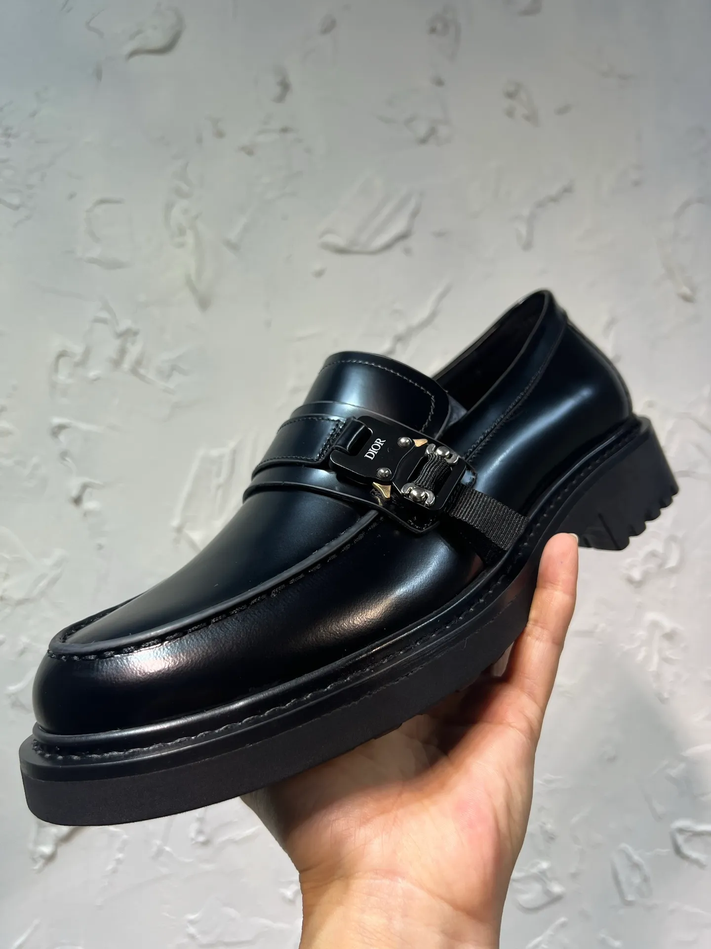 P780 2025 latest Dior/Dior men's logo leather shoes, buckled GRANVILLE moccasin loafers, imported cowhide open edge beads, cowhide lining, full package, code number 39-46